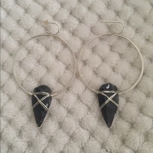 Free People arrowhead hoops